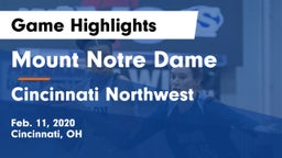 Mount Notre Dame  vs Cincinnati Northwest  Game Highlights - Feb. 11, 2020