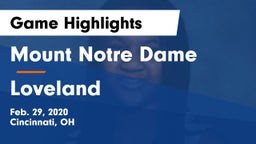 Mount Notre Dame  vs Loveland  Game Highlights - Feb. 29, 2020