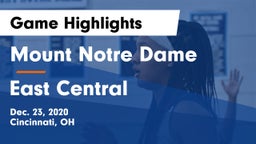 Mount Notre Dame  vs East Central  Game Highlights - Dec. 23, 2020