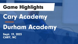 Cary Academy vs Durham Academy Game Highlights - Sept. 19, 2023