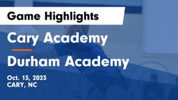 Cary Academy vs Durham Academy Game Highlights - Oct. 13, 2023