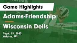 Adams-Friendship  vs Wisconsin Dells  Game Highlights - Sept. 19, 2023