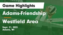 Adams-Friendship  vs Westfield Area  Game Highlights - Sept. 21, 2023