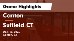 Canton  vs Suffield CT  Game Highlights - Dec. 19, 2023