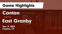 Canton  vs East Granby Game Highlights - Jan. 5, 2024