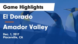 El Dorado  vs Amador Valley Game Highlights - Dec. 1, 2017
