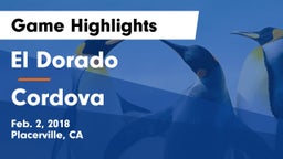 El Dorado  vs Cordova Game Highlights - Feb. 2, 2018