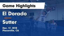 El Dorado  vs Sutter Game Highlights - Dec. 17, 2018