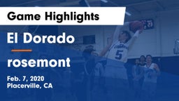 El Dorado  vs rosemont Game Highlights - Feb. 7, 2020