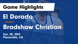 El Dorado  vs Bradshaw Christian  Game Highlights - Jan. 20, 2023