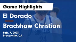 El Dorado  vs Bradshaw Christian  Game Highlights - Feb. 7, 2023