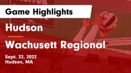 Hudson  vs Wachusett Regional  Game Highlights - Sept. 22, 2022