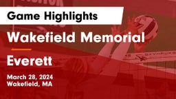 Wakefield Memorial  vs Everett  Game Highlights - March 28, 2024