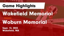 Wakefield Memorial  vs Woburn Memorial  Game Highlights - Sept. 13, 2023