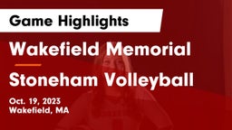 Wakefield Memorial  vs Stoneham  Volleyball Game Highlights - Oct. 19, 2023