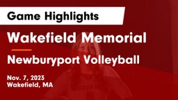 Wakefield Memorial  vs Newburyport  Volleyball Game Highlights - Nov. 7, 2023