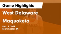 West Delaware  vs Maquoketa  Game Highlights - Feb. 4, 2019