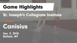 St. Joseph's Collegiate Institute vs Canisius  Game Highlights - Jan. 9, 2018
