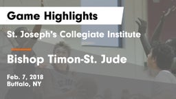 St. Joseph's Collegiate Institute vs Bishop Timon-St. Jude  Game Highlights - Feb. 7, 2018