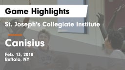 St. Joseph's Collegiate Institute vs Canisius  Game Highlights - Feb. 13, 2018