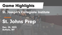 St. Joseph's Collegiate Institute vs St. Johns Prep Game Highlights - Dec. 28, 2023