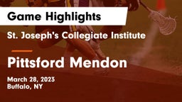 St. Joseph's Collegiate Institute vs Pittsford Mendon Game Highlights - March 28, 2023