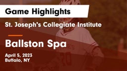 St. Joseph's Collegiate Institute vs Ballston Spa  Game Highlights - April 5, 2023