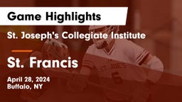 St. Joseph's Collegiate Institute vs St. Francis  Game Highlights - April 28, 2024