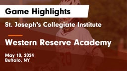 St. Joseph's Collegiate Institute vs Western Reserve Academy Game Highlights - May 10, 2024