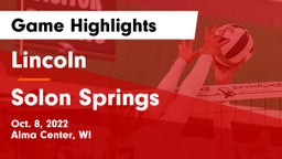Lincoln  vs Solon Springs Game Highlights - Oct. 8, 2022