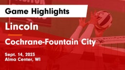 Lincoln  vs Cochrane-Fountain City  Game Highlights - Sept. 14, 2023