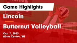 Lincoln  vs Butternut Volleyball Game Highlights - Oct. 7, 2023
