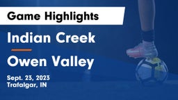 Indian Creek  vs Owen Valley  Game Highlights - Sept. 23, 2023