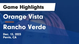 Orange Vista  vs Rancho Verde  Game Highlights - Dec. 13, 2023