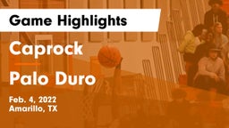 Caprock  vs Palo Duro  Game Highlights - Feb. 4, 2022