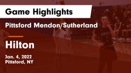 Pittsford Mendon/Sutherland vs Hilton  Game Highlights - Jan. 4, 2022