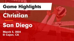 Christian  vs San Diego Game Highlights - March 5, 2024