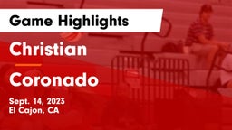 Christian  vs Coronado Game Highlights - Sept. 14, 2023