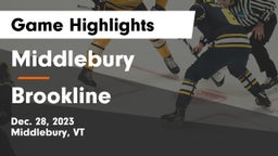 Middlebury  vs Brookline  Game Highlights - Dec. 28, 2023