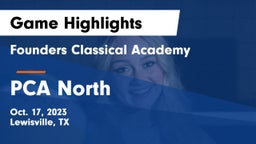 Founders Classical Academy  vs PCA North  Game Highlights - Oct. 17, 2023