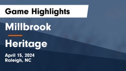 Millbrook  vs Heritage  Game Highlights - April 15, 2024