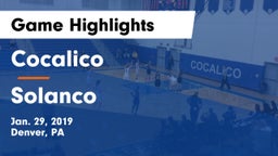 Cocalico  vs Solanco  Game Highlights - Jan. 29, 2019