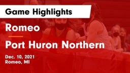 Romeo  vs Port Huron Northern  Game Highlights - Dec. 10, 2021
