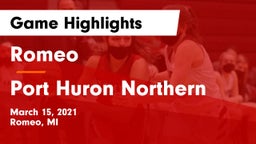 Romeo  vs Port Huron Northern  Game Highlights - March 15, 2021