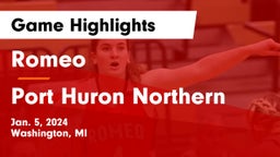 Romeo  vs Port Huron Northern  Game Highlights - Jan. 5, 2024