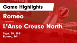 Romeo  vs L'Anse Creuse North  Game Highlights - Sept. 30, 2021