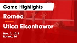 Romeo  vs Utica Eisenhower  Game Highlights - Nov. 3, 2022