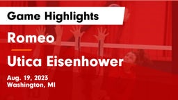 Romeo  vs Utica Eisenhower  Game Highlights - Aug. 19, 2023