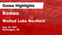 Romeo  vs Walled Lake Northern  Game Highlights - Aug. 25, 2023