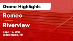 Romeo  vs Riverview  Game Highlights - Sept. 10, 2023